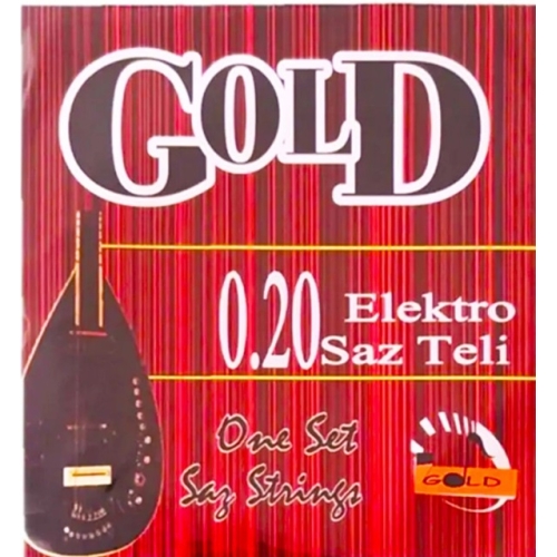 Gold 0.20 Uzun Sap Elektro Saz Teli